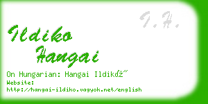 ildiko hangai business card